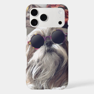 Cool Shih Tzu long hair vintage Sunglasses Photo iPhone 17 Pro Max Case