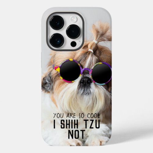Cool Shih Tzu Not fun cute Sunglasses Photo Case_Mate iPhone 14 Pro Case
