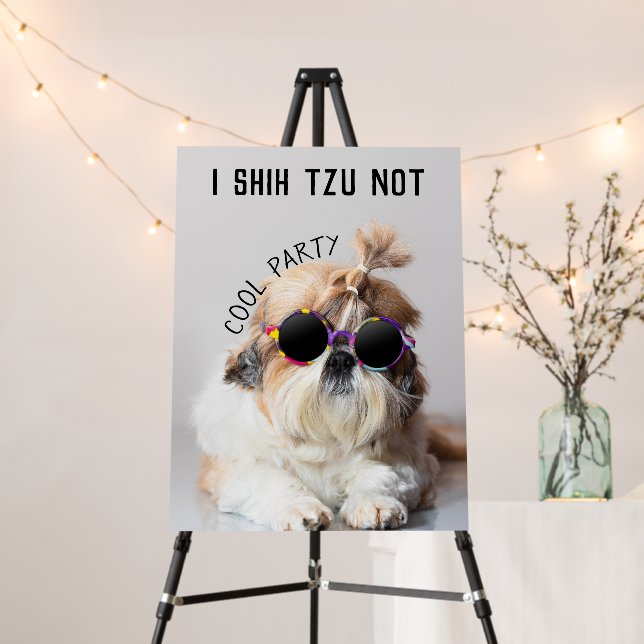 Cool Shih Tzu you Not fun cute Sunglasses Party Foam Board (In Situ (Stand))