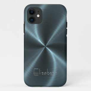 Cool Shiny Radial Steel Metal iPhone 11 Case