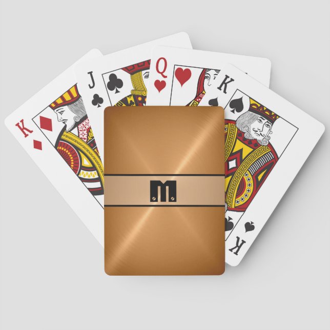 Cool Shiny Stainless Steel Metal 2 Poker Cards (Back)