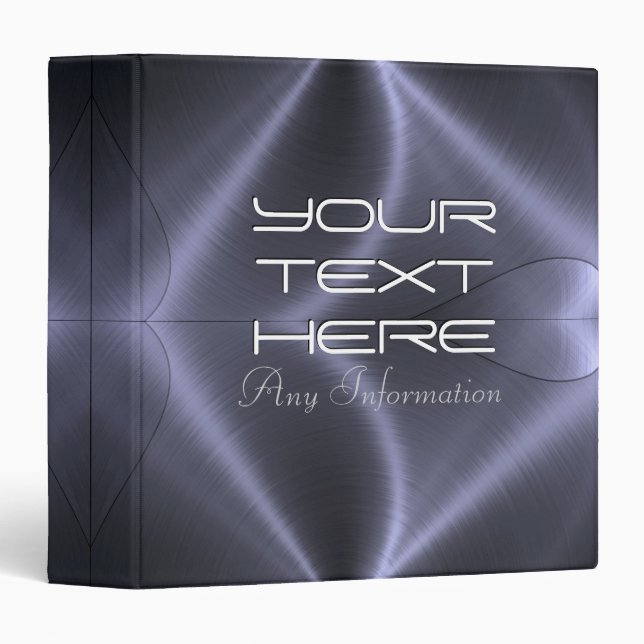 Cool shiny stainless steel metal binders 2 (Front/Spine)