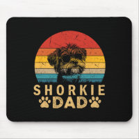 Cool Shorkie Dad Dog Lovers Paw Print Fathers Day 