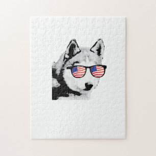 Cool Siberian Husky Dog Jigsaw Puzzle