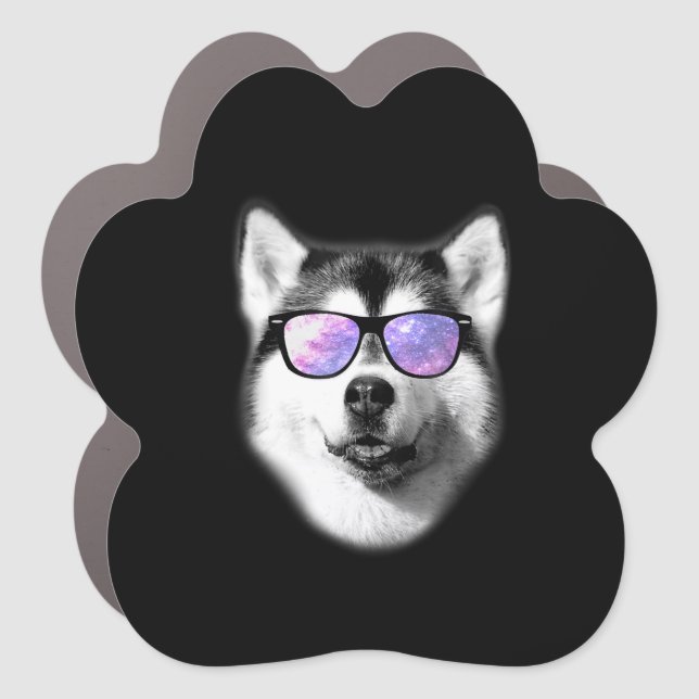 Cool Siberian Husky Gift Men Women Boys Girl Car Magnet (Front)