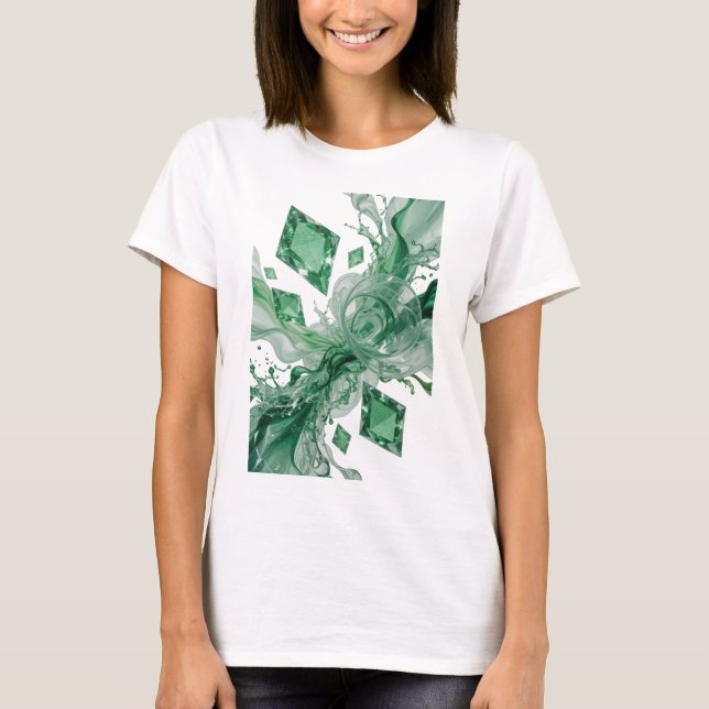 Cool Silver ABSTRACT ART Custom Tee (Front)