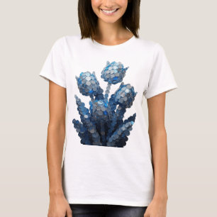 Cool Silver ABSTRACT ART Modern Design T-Shirt