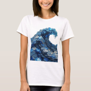 Cool Silver ABSTRACT ART Modern Design v4 T-Shirt