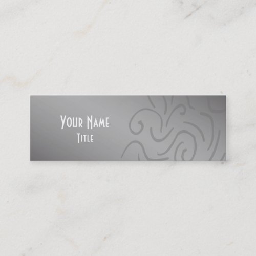 Silver Minimalist Skinny Business Card Template