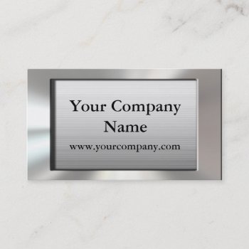 Cool Silver Frame Business Cards by MetalShop at Zazzle