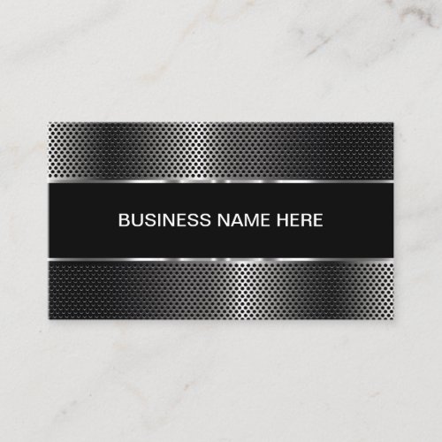 Cool Silver Glossy Metallic Graphic Business Cards