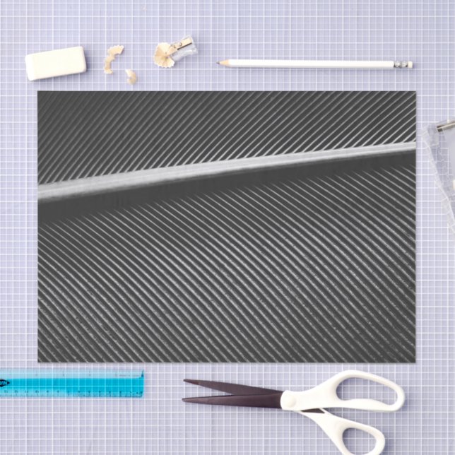 Cool silver gray elegant texture geometric lines tissue paper (Craft)