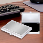 Cool Silver Metallic Background Case For Business Cards<br><div class="desc">Cool business card case for men with simulated brushed aluminum background digitally printed on the cover to look like the real thing in a masculine style with blank space you can add make your own by adding your name, company name and phone number. Designed for any business professional that wants...</div>