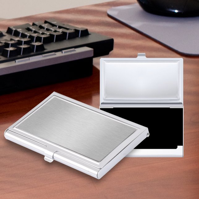 Cool Silver Metallic Background Case For Business Cards (Creator Uploaded)