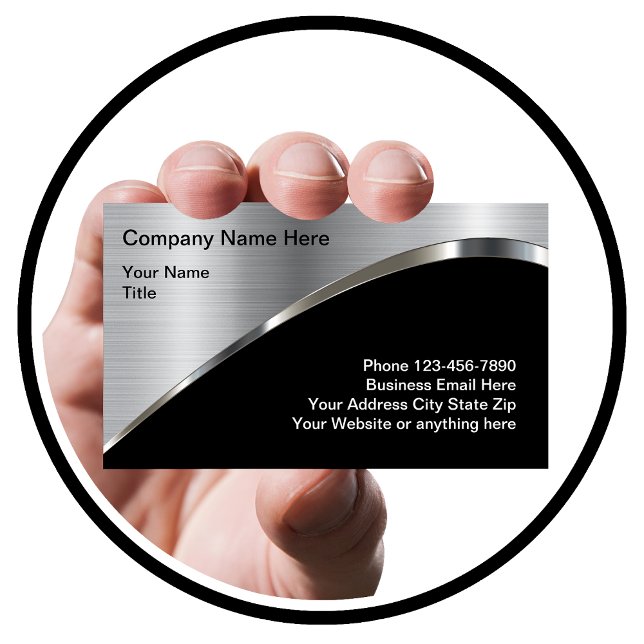 Cool Silver Metallic Look Construction  Business Card (Creator Uploaded)