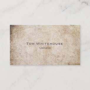 Cool Simple Aged Rustic Vintage Beige Stone Business Card