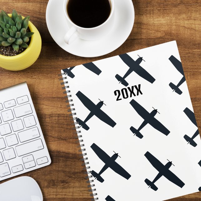 Cool, Simple Airplane Flying, Black and White Planner (Creator Uploaded)