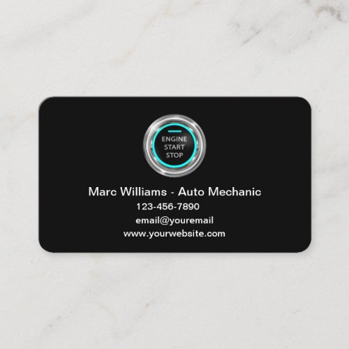 Cool Simple Car Mechanic Business Cards
