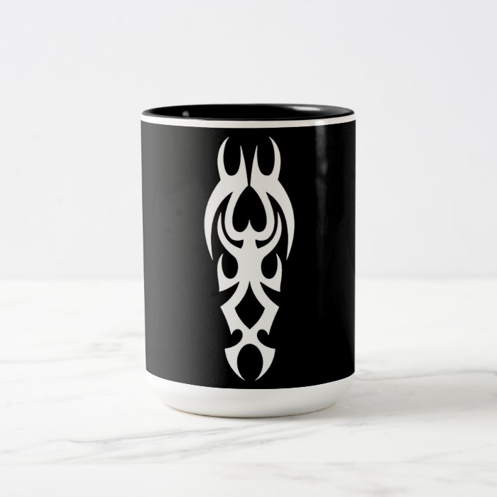 Cool Simple Elegant Classic Black White Tribal Coffee Mugs