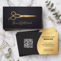 Cool Simple Faux Gold Scissors Hair Stylist