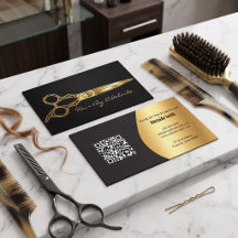 Cool Simple Faux Gold Scissors Hair Stylist