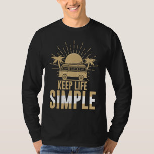 Cool Simple Life Vans Vacation Van Living Enthusia T-Shirt