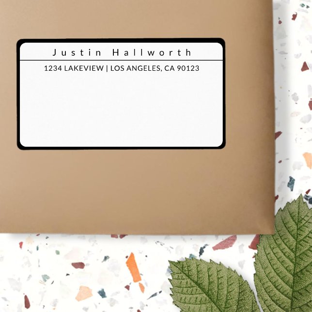 Cool Simple Minimalist Black & White Label (Creator Uploaded)