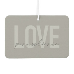 Cool, simple, modern design Love Pennsylvania Air Freshener