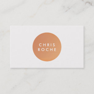 Cool Simple Modern Designer Copper Circle Business Card