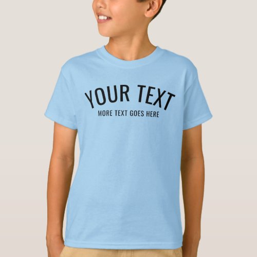 Cool Simple Modern Light Blue Boys Kids Best T_Shirt