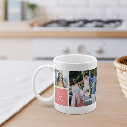 Cool Simple Photo Collage &amp; Monogram Coffee Mug