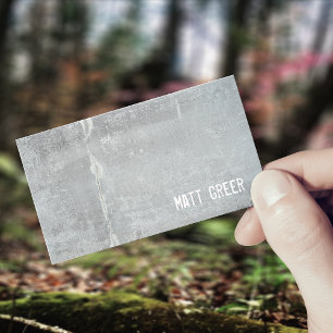 Cool Simple Rustic Gray Concrete Business Card