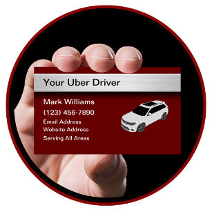 Cool Simple Uber Driver Ride Hailing Business Card