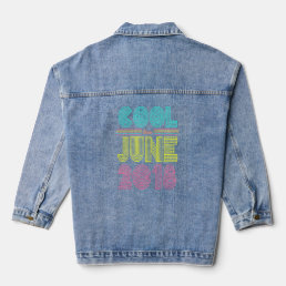 Cool Since June 2018 5th Birthday Party Men Women  Denim Jacket