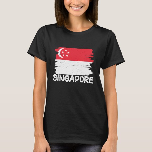 Cool Singapore Flag  1 T-Shirt (Front)