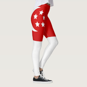 Cool Singapore Flag Fashion Leggings