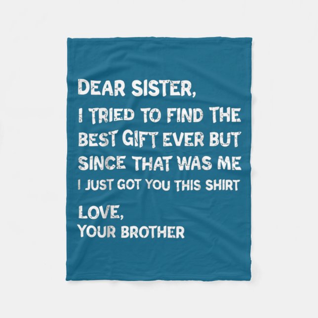 Cool Sister Dear I Tried Find Fleece Blanket (Front)