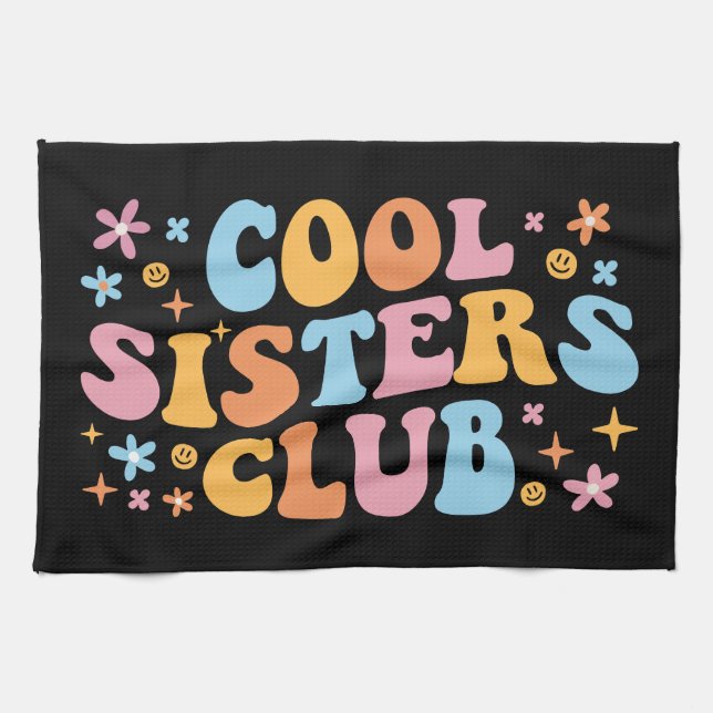 Cool Sisters Club III Kitchen Towel (Horizontal)