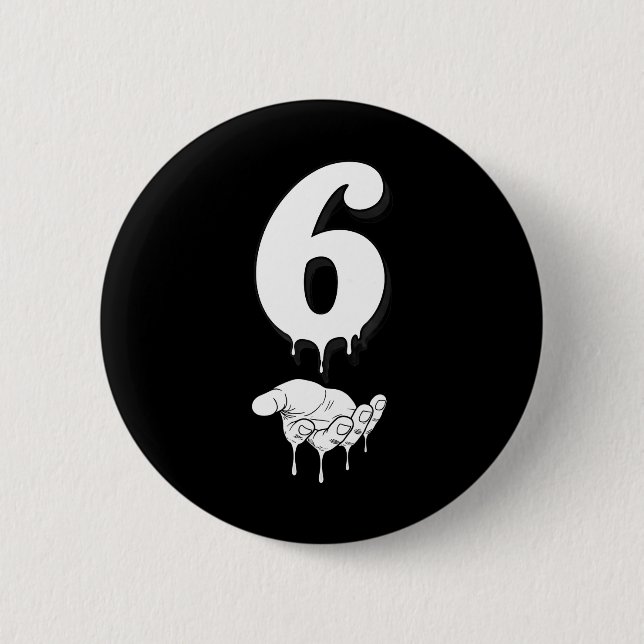 Cool Six Seven 6 7 Meme Gen Alpha Slang Costume Ma Button (Front)