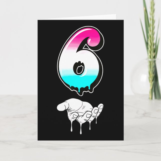 Cool Six Seven 6 7 Meme Gen Alpha Slang Costume Ma Card (Front)
