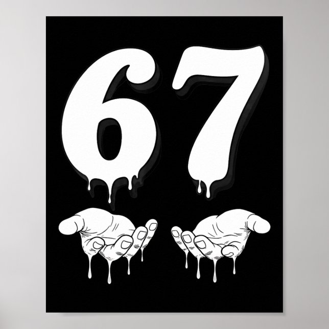 Cool Six Seven 6 7 Meme Gen Alpha Slang Costume Ma Poster (Front)
