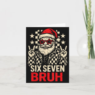 Cool Six Seven Bruh Santa Kids Christmas Party 67 Card