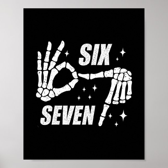 Cool Six Seven Number Gen Alpha Slang 6 7 Trending Poster (Front)