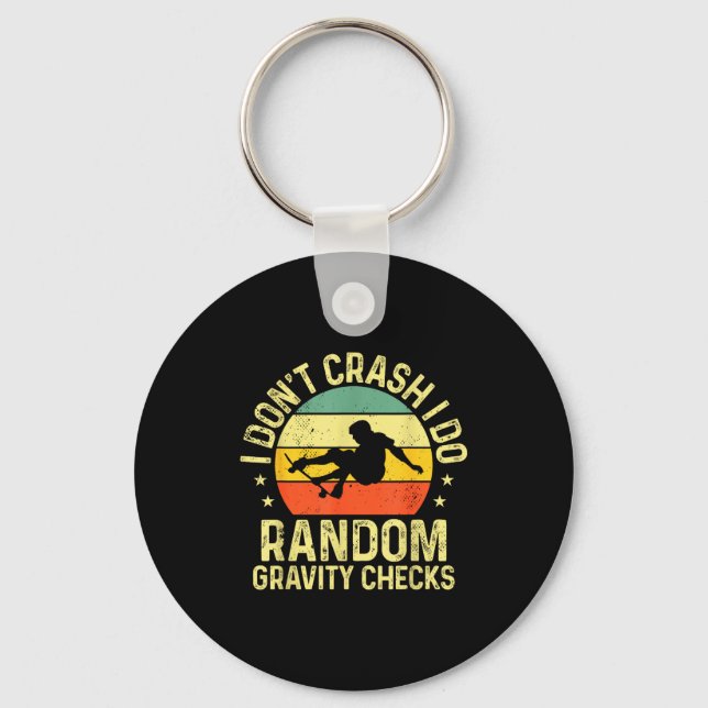Cool Skateboard Art For Men Women Skateboarding Sk Keychain (Front)