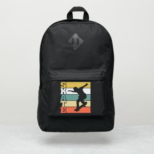 cool skateboard lovers sports word art  port authority backpack