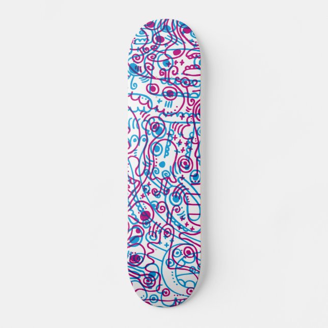 Cool skateboard with crazy monster graphics deck (Front)