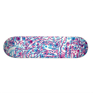 Cool skateboard with crazy monster graphics deck