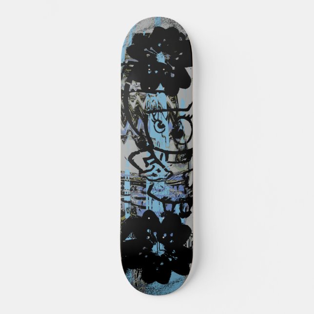 Cool skateboard with dark grunge graphics (Front)