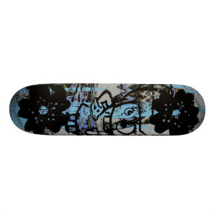 Cool skateboard with dark grunge graphics