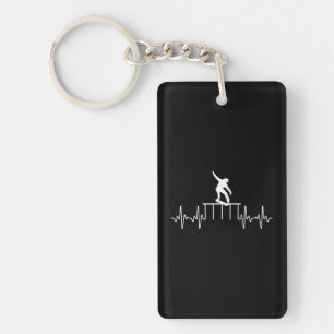 Cool Skateboarder Art For Skateboard Keychain